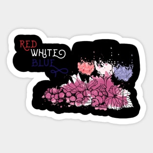 Red White Blue Red Wine Tee Tshirt Sticker